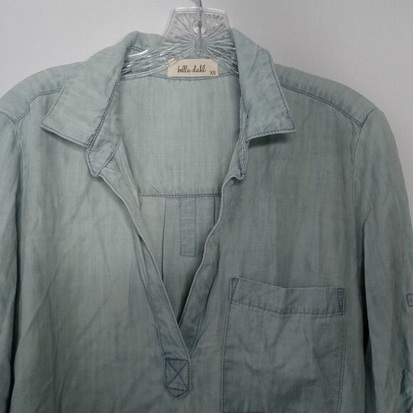 Bella Dahl light blue chambray blouse size XS - Picture 6 of 7